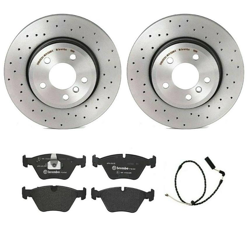 Brembo Brake Pads and Rotors Kit Front (325mm) (Xtra) (LowMet